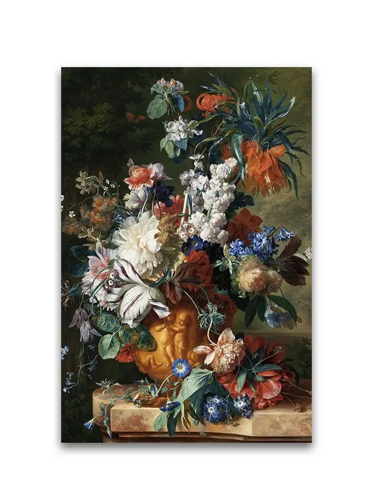 Still Life Flower In Vase Oil  Poster -Image by Shutterstock