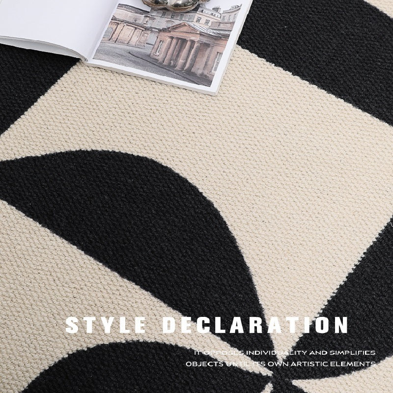 Ebony and Ivory Retro Wool Carpet