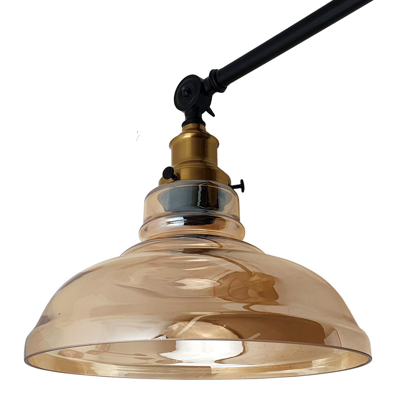 Retro Style Lighting Amber Glass Shade Vintage Industrial Glass Loft Wall Light~2696