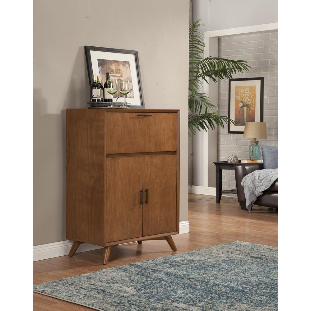 Flynn Large Bar Cabinet w/Drop Down Tray, Acorn