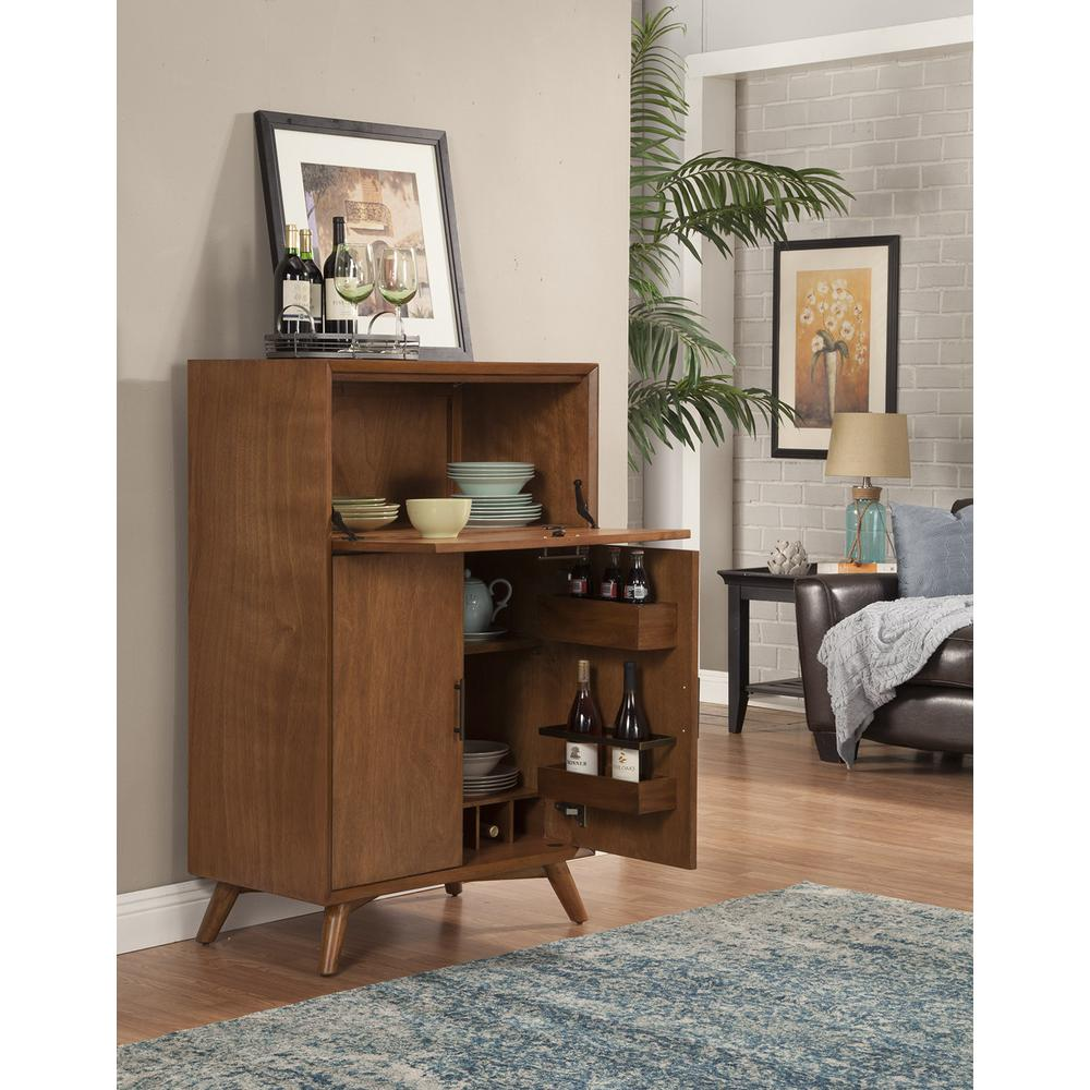 Flynn Large Bar Cabinet w/Drop Down Tray, Acorn