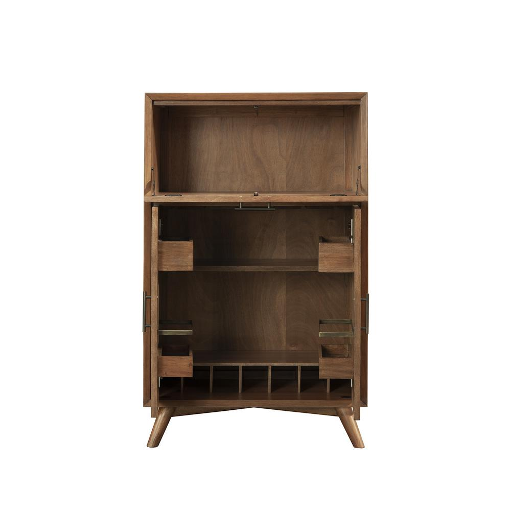 Flynn Large Bar Cabinet w/Drop Down Tray, Acorn