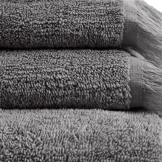 100% Cotton Dobby 6pcs Towel Set Charcoal