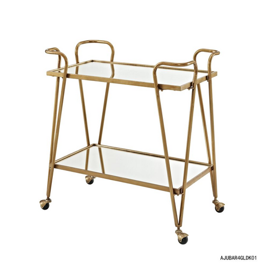 Gold Mid-Century Bar Cart