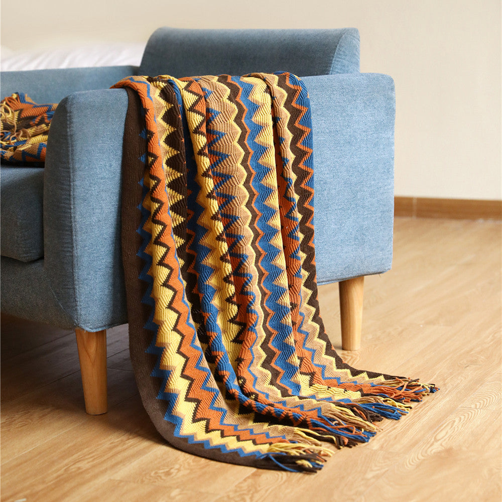 Boho Chevron Throw Blanket