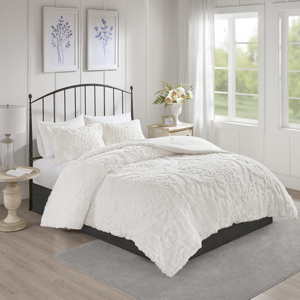 100% Cotton Chenille Tufted Comforter Set