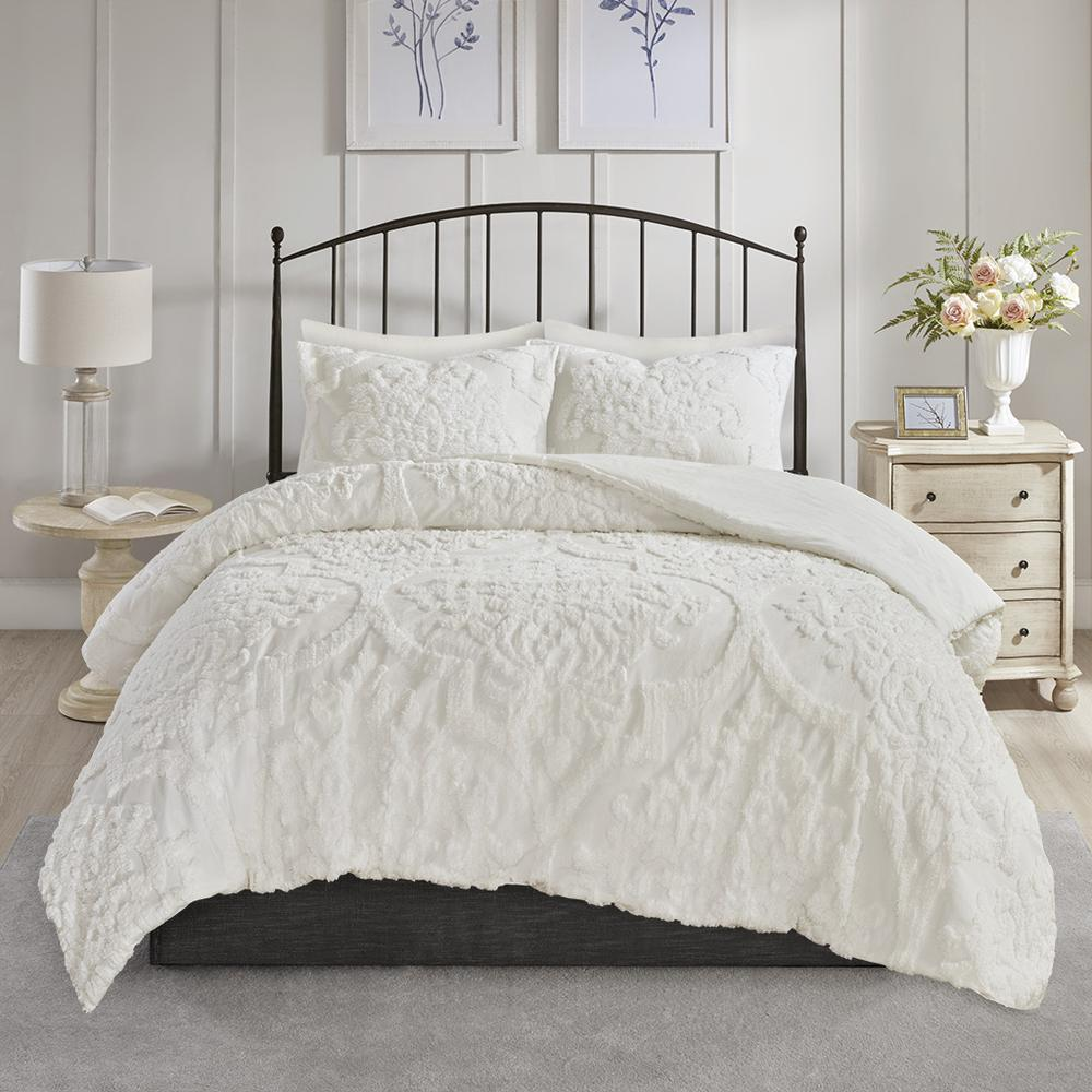 100% Cotton Chenille Tufted Comforter Set