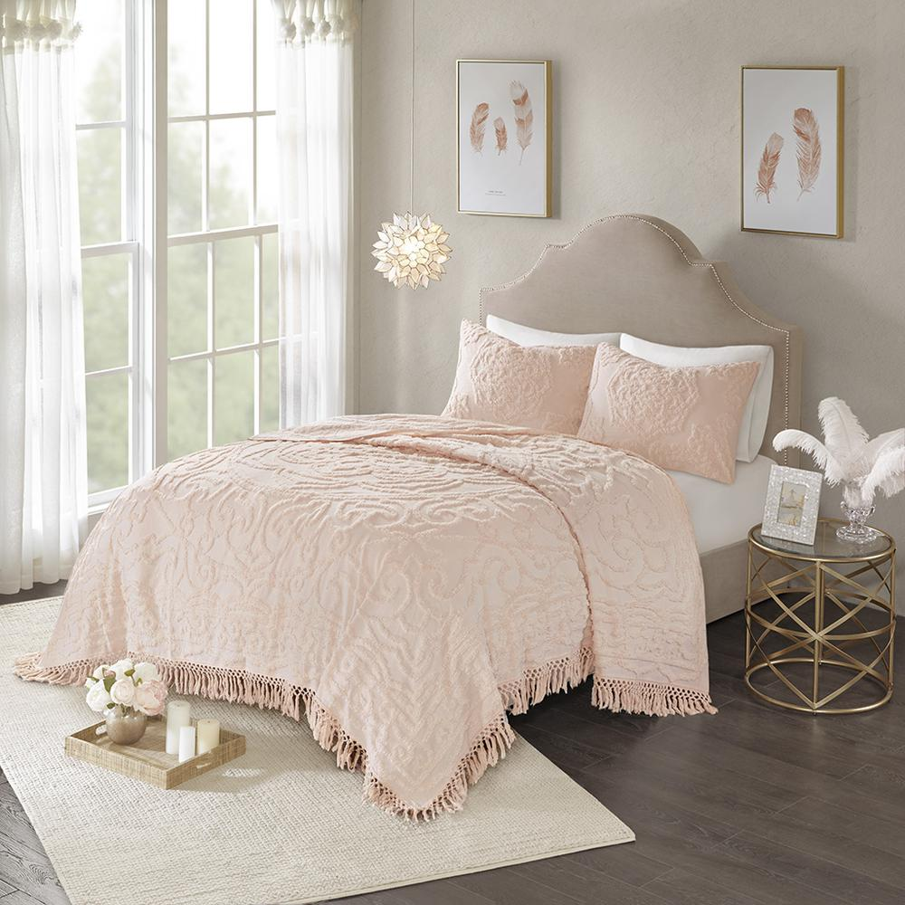 100% Cotton Tufted Chenille Coverlet Set