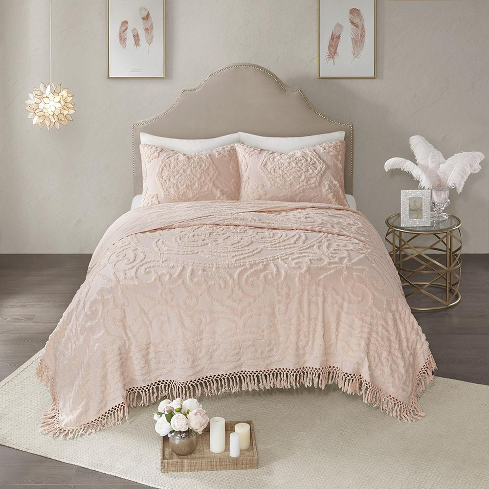 100% Cotton Tufted Chenille Coverlet Set