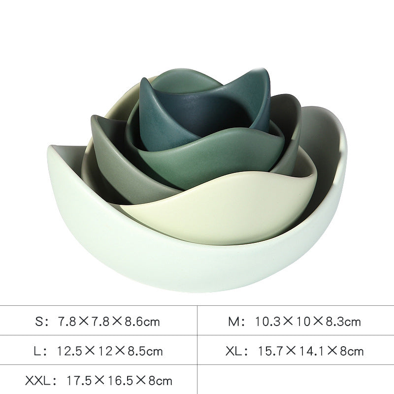 Ceramic lotus bowl