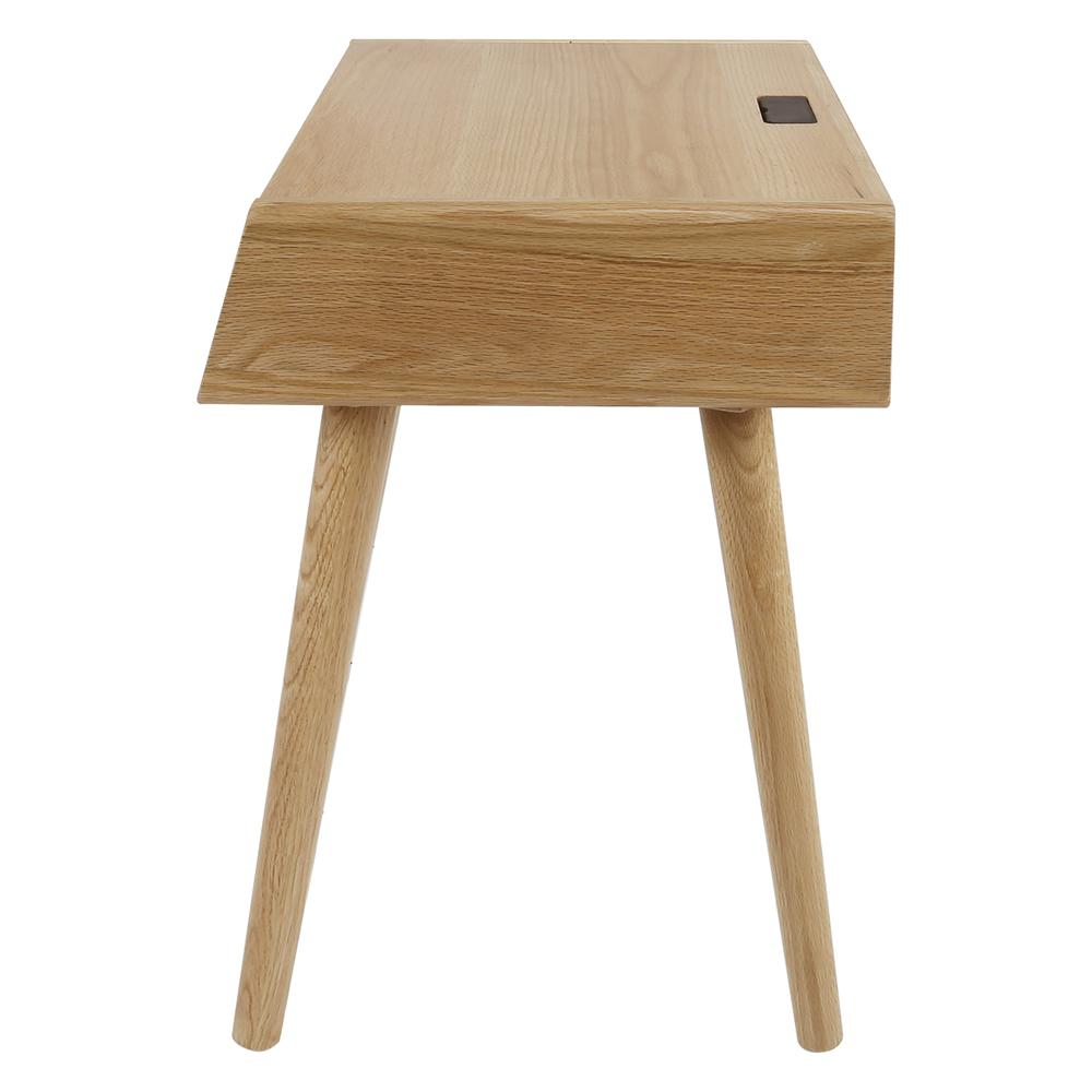 Freedom Nightstand/End Table with USB Ports Made of Solid American Oak