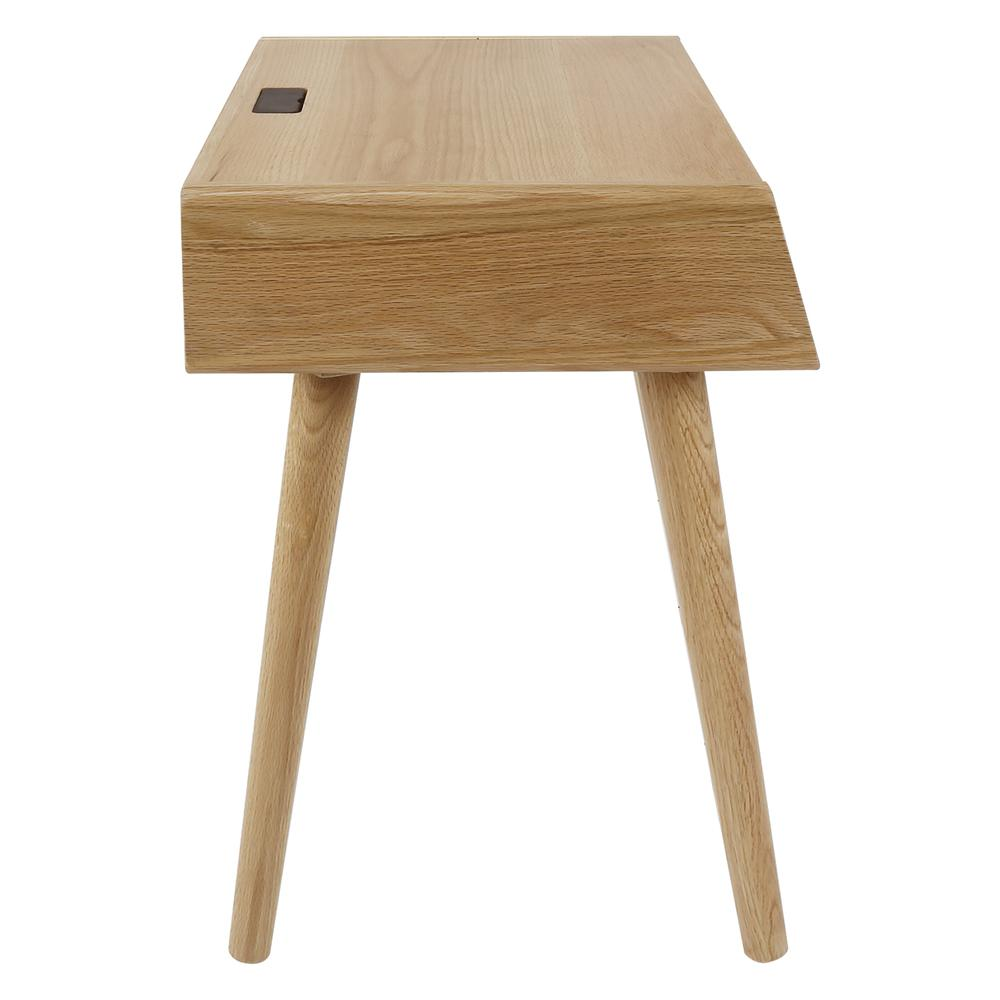 Freedom Nightstand/End Table with USB Ports Made of Solid American Oak