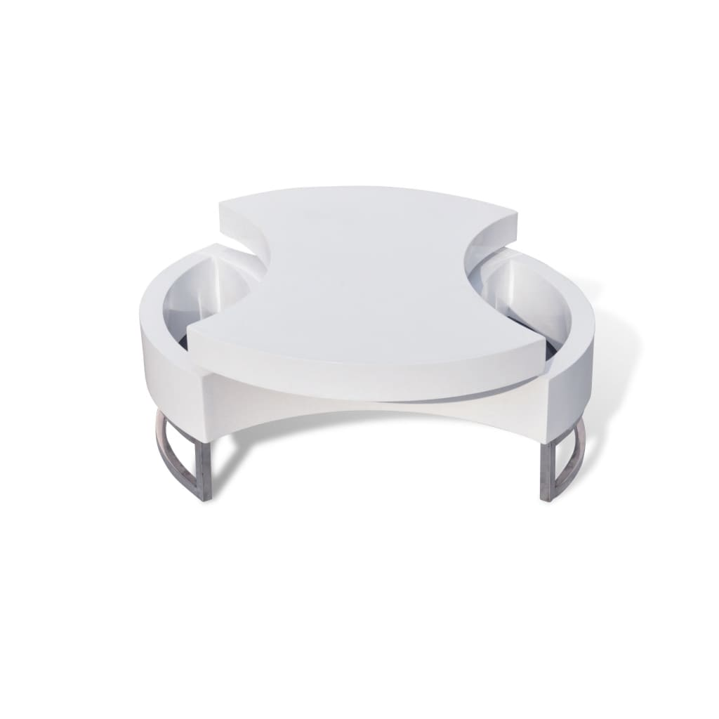 Coffee Table Shape-Adjustable High Gloss White