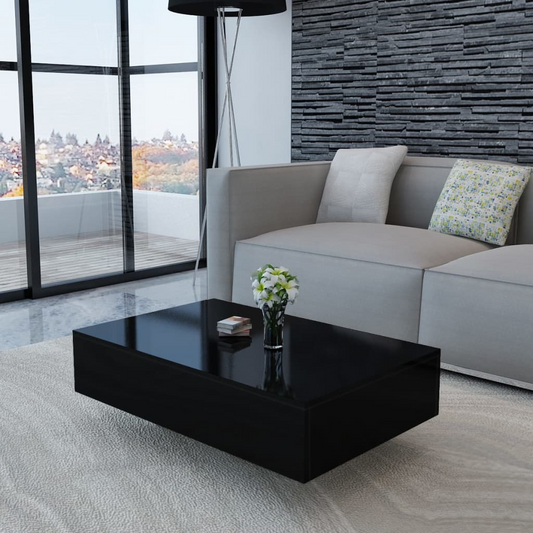 vidaXL Coffee Table High Gloss Black