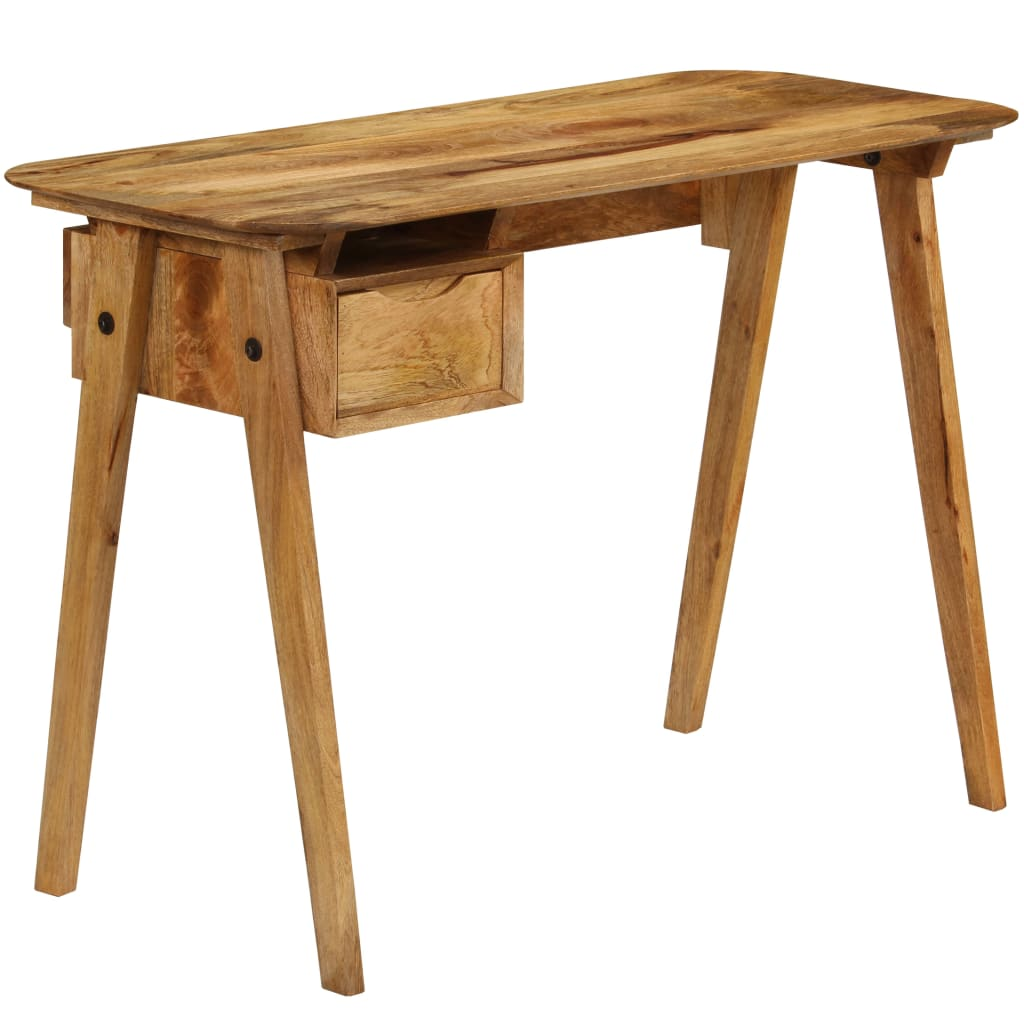 vidaXL Writing Desk 43.3"x19.7"x29.9" Solid Mango Wood