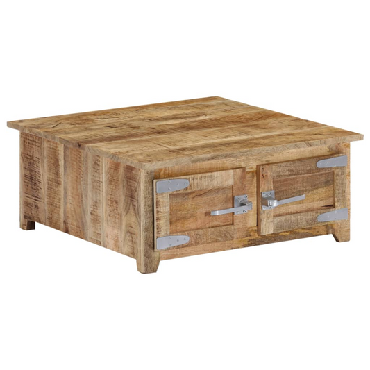 vidaXL Coffee Table 27.6"x27.6"x11.8" Solid Mango Wood