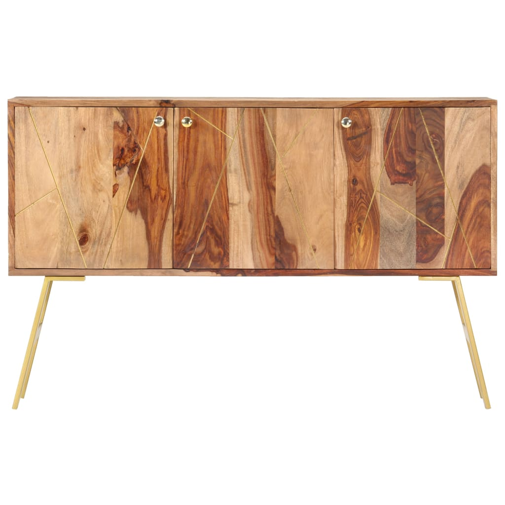 vidaXL Sideboard 46.5"x11.8"x29.5" Solid Sheesham Wood