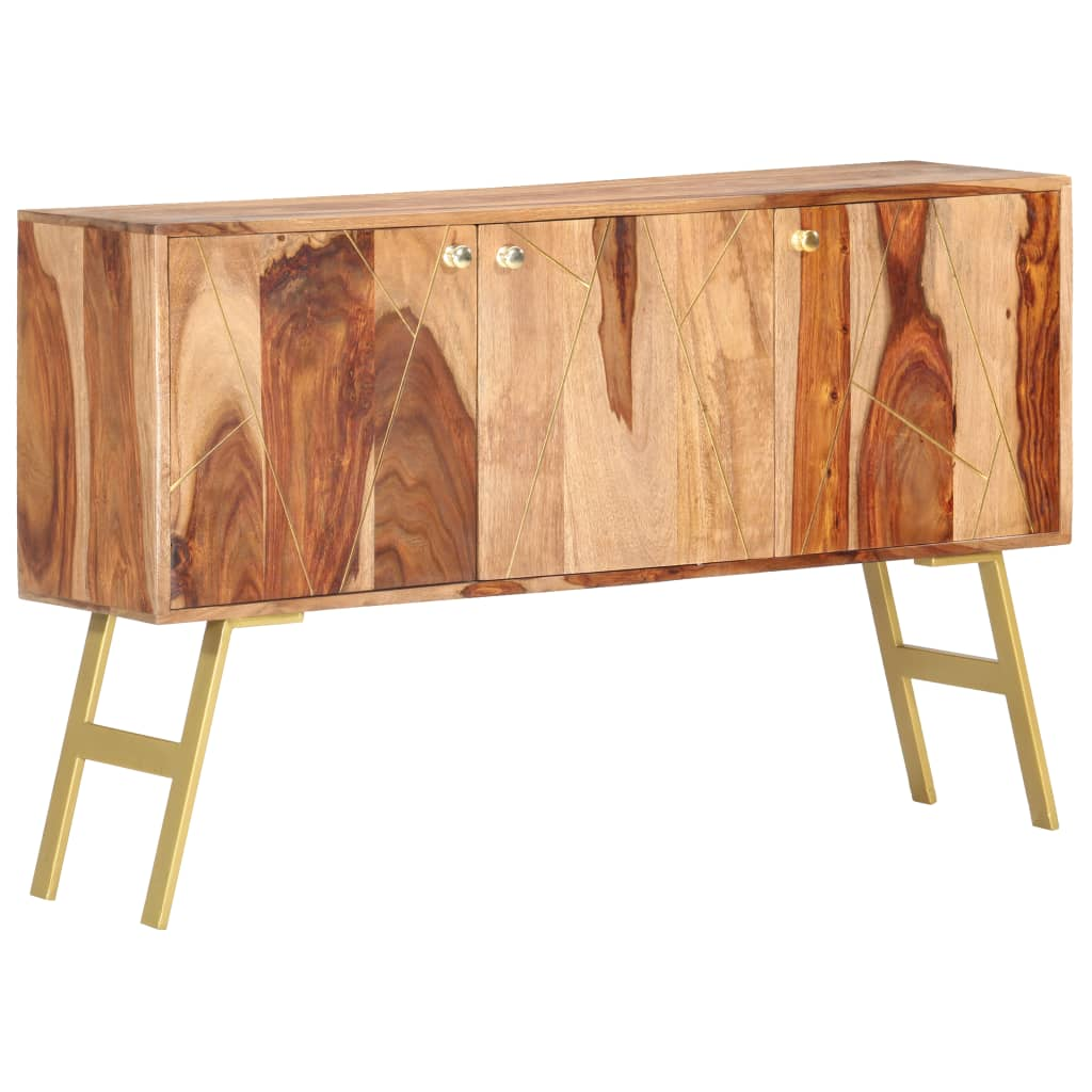 vidaXL Sideboard 46.5"x11.8"x29.5" Solid Sheesham Wood