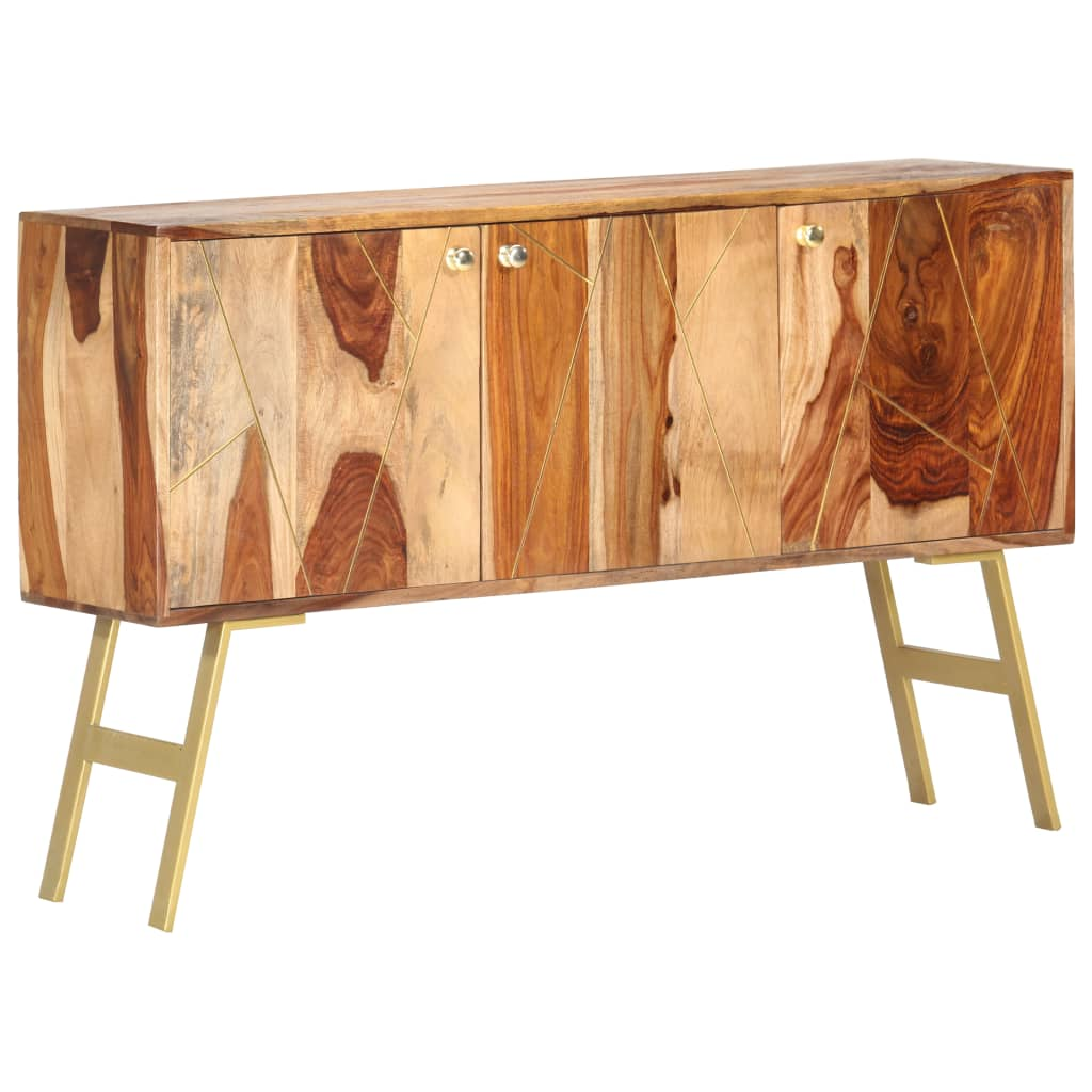 vidaXL Sideboard 46.5"x11.8"x29.5" Solid Sheesham Wood