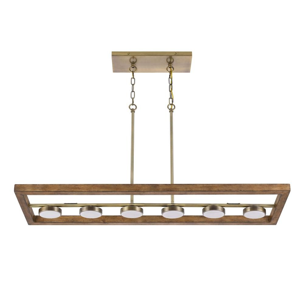 Kelso Dimmable Integrated LED Wooden Island Chandelier