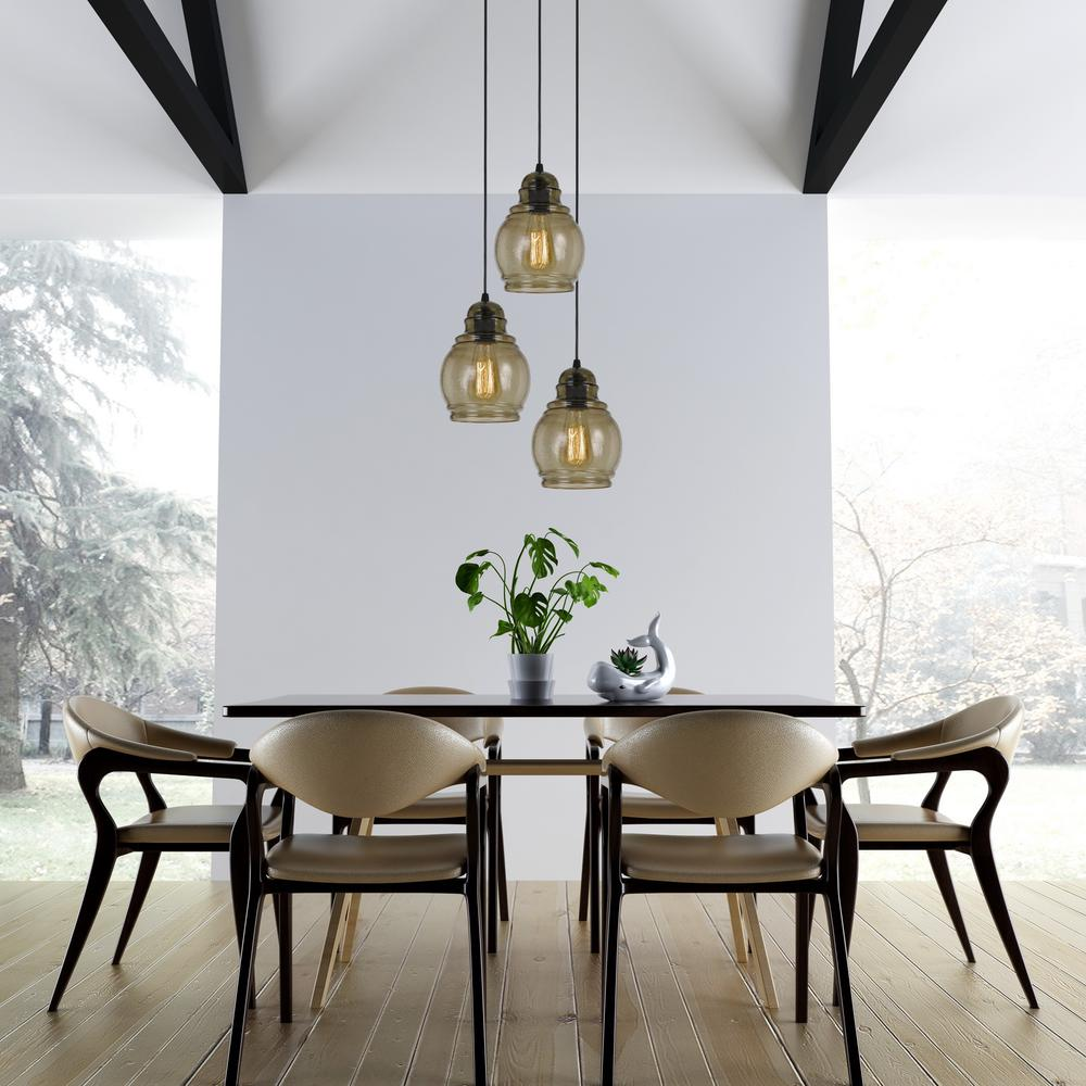 60W Teramo RippLED Glass Pendant (Edison Bulb Not Included)