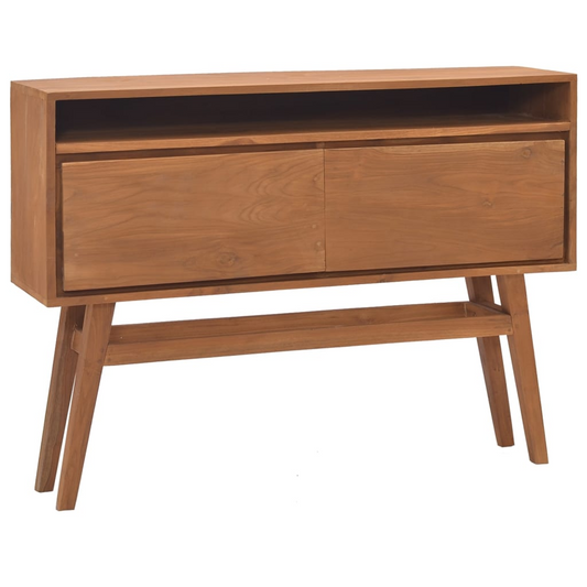 vidaXL Console Table 43.3"x11.8"x31.1" Solid Teak Wood