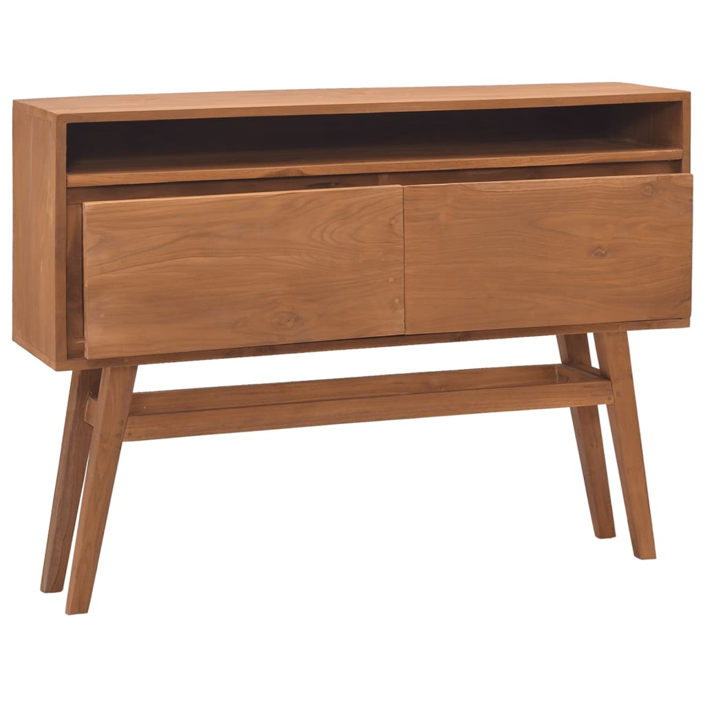 vidaXL Console Table 43.3"x11.8"x31.1" Solid Teak Wood