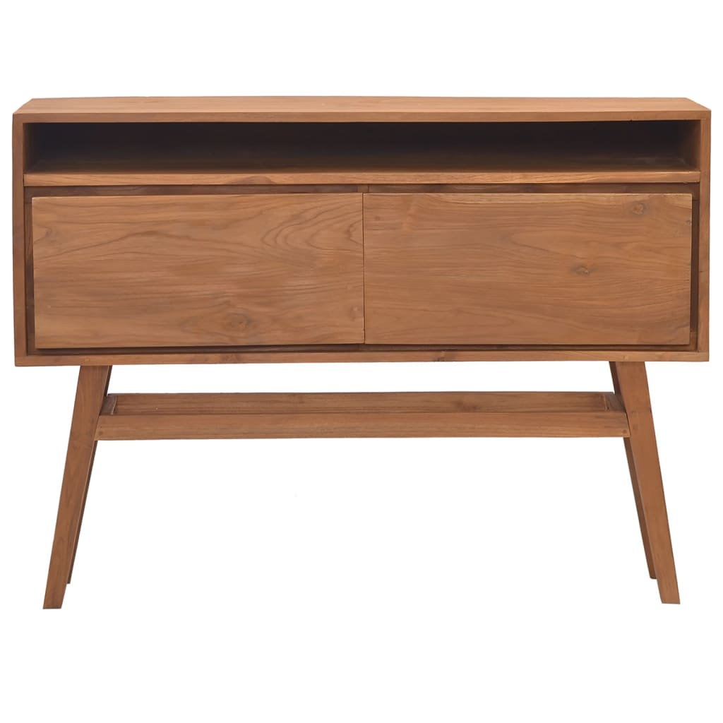 vidaXL Console Table 43.3"x11.8"x31.1" Solid Teak Wood