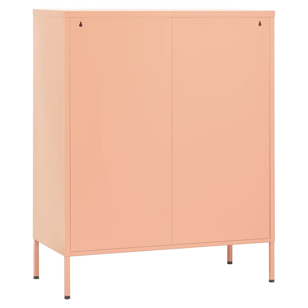 vidaXL Storage Cabinet Pink 31.5"x13.8"x40" Steel