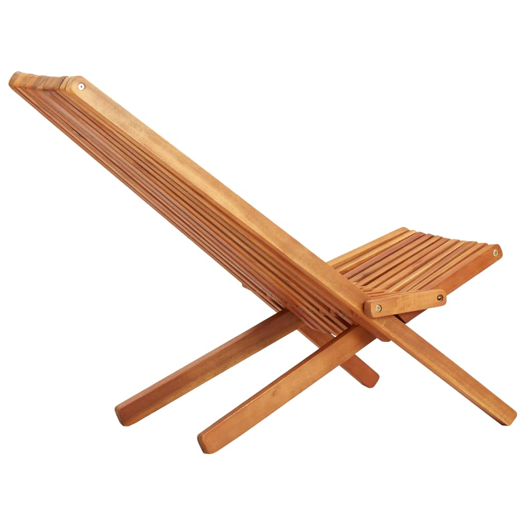 vidaXL Folding Patio Lounge Chair Solid Acacia Wood