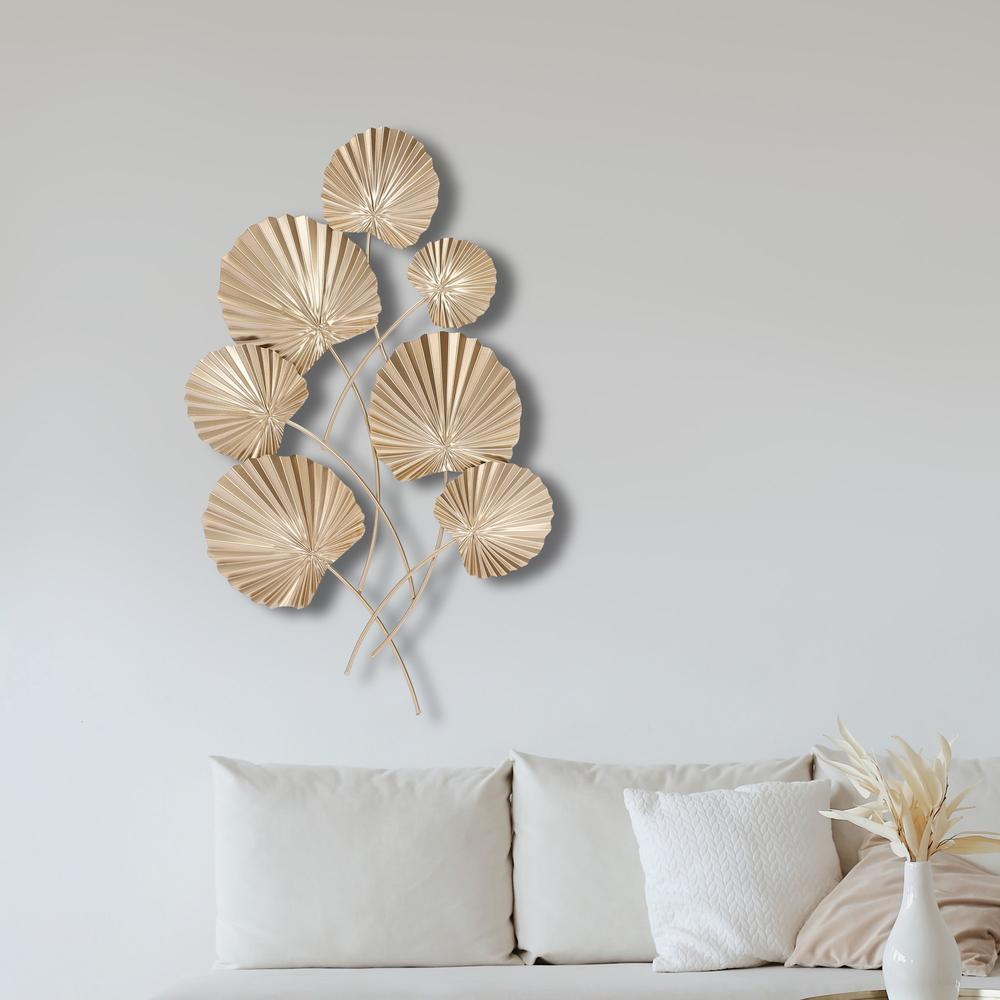 Gold Palm Leaf Metal Wall Decor