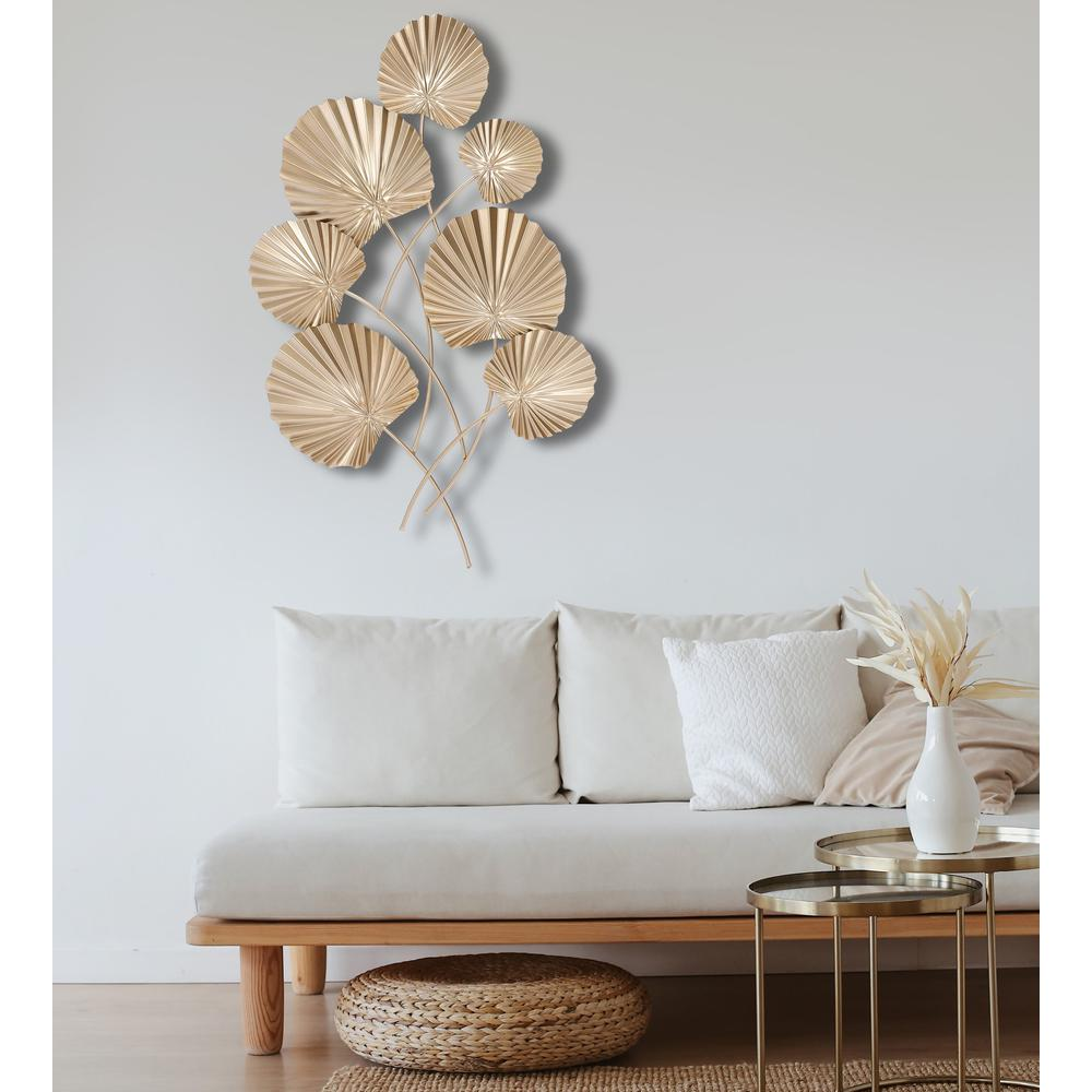 Gold Palm Leaf Metal Wall Decor