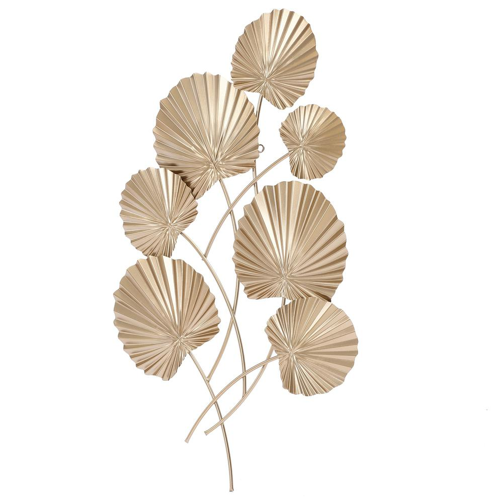 Gold Palm Leaf Metal Wall Decor