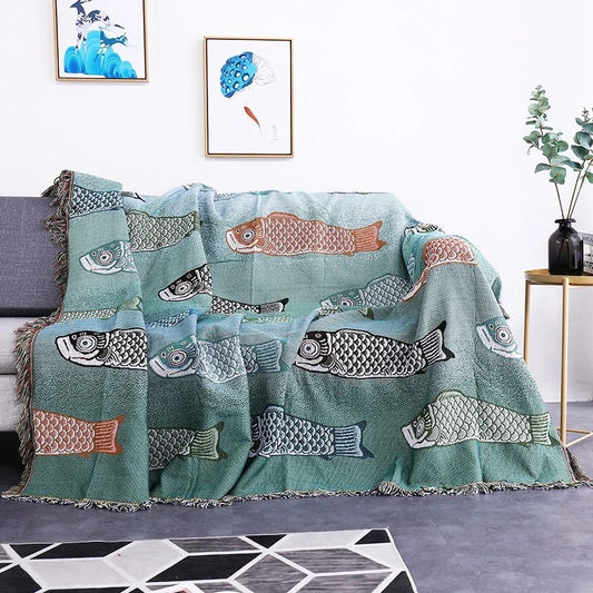 Koi Sofa Cover Blanket