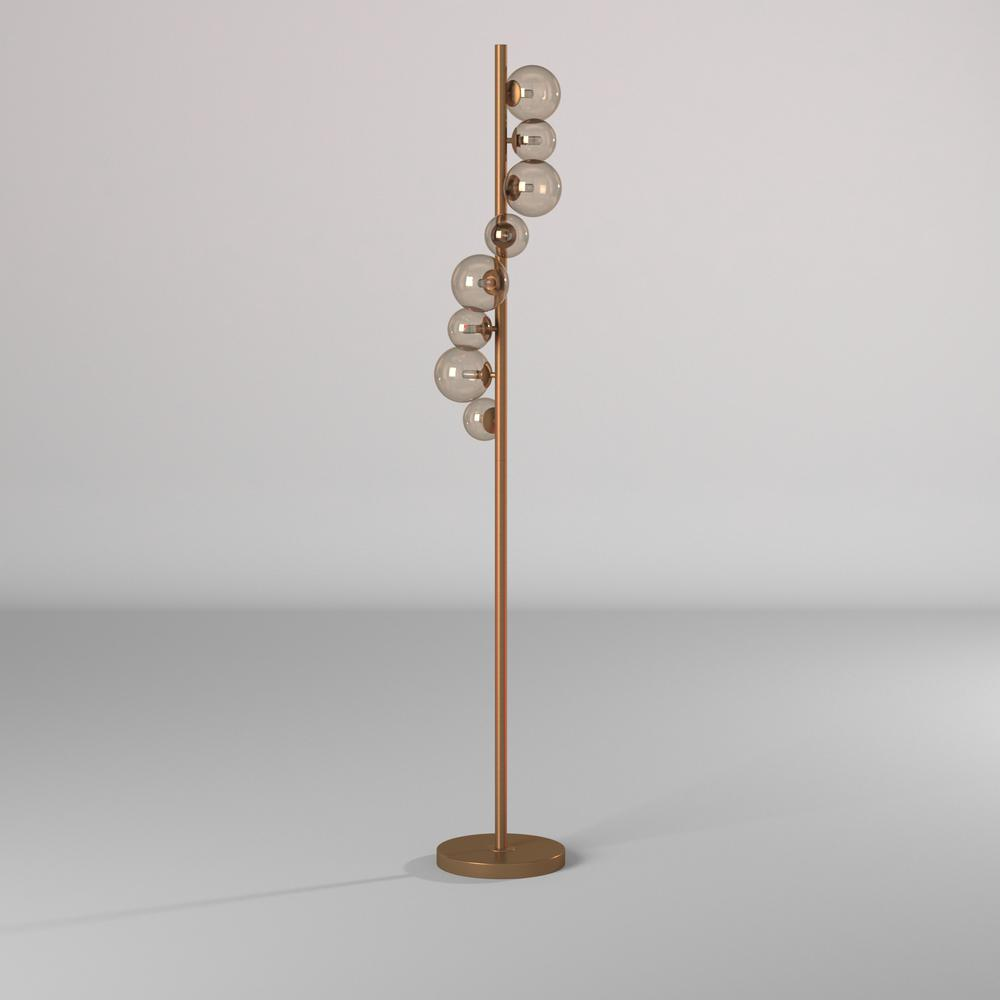 8LT Halogen Floor Lamp VB, Champagne Glass