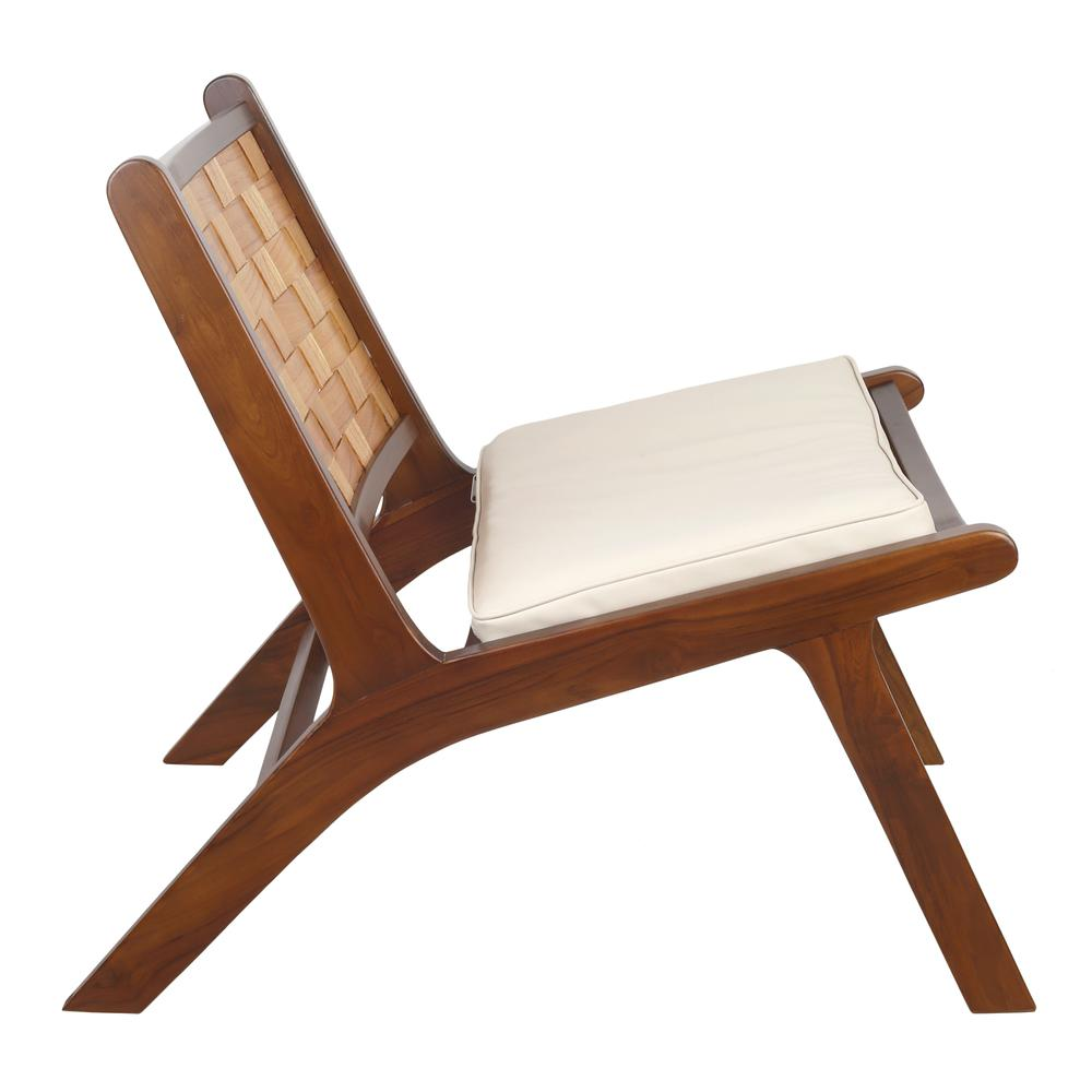 Loria Teak Accent Chair w/ PU Cushion