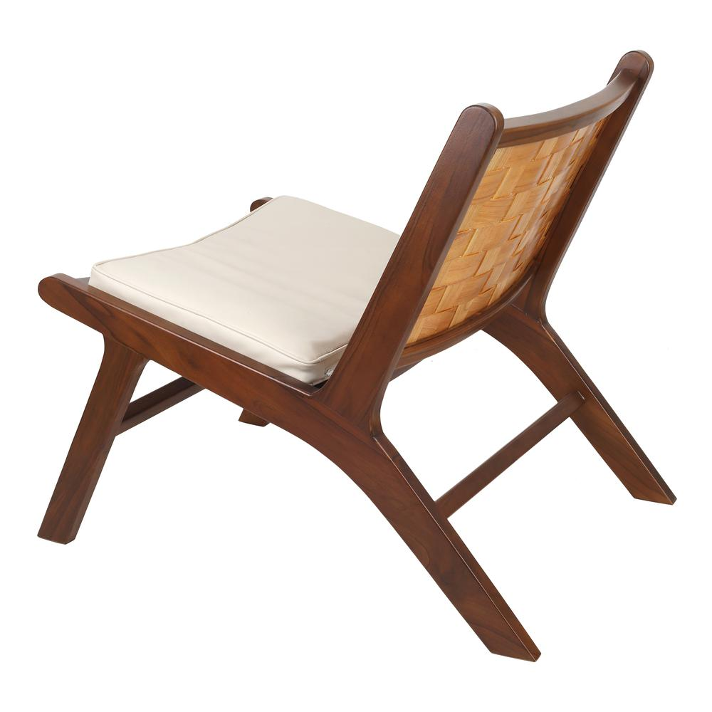 Loria Teak Accent Chair w/ PU Cushion