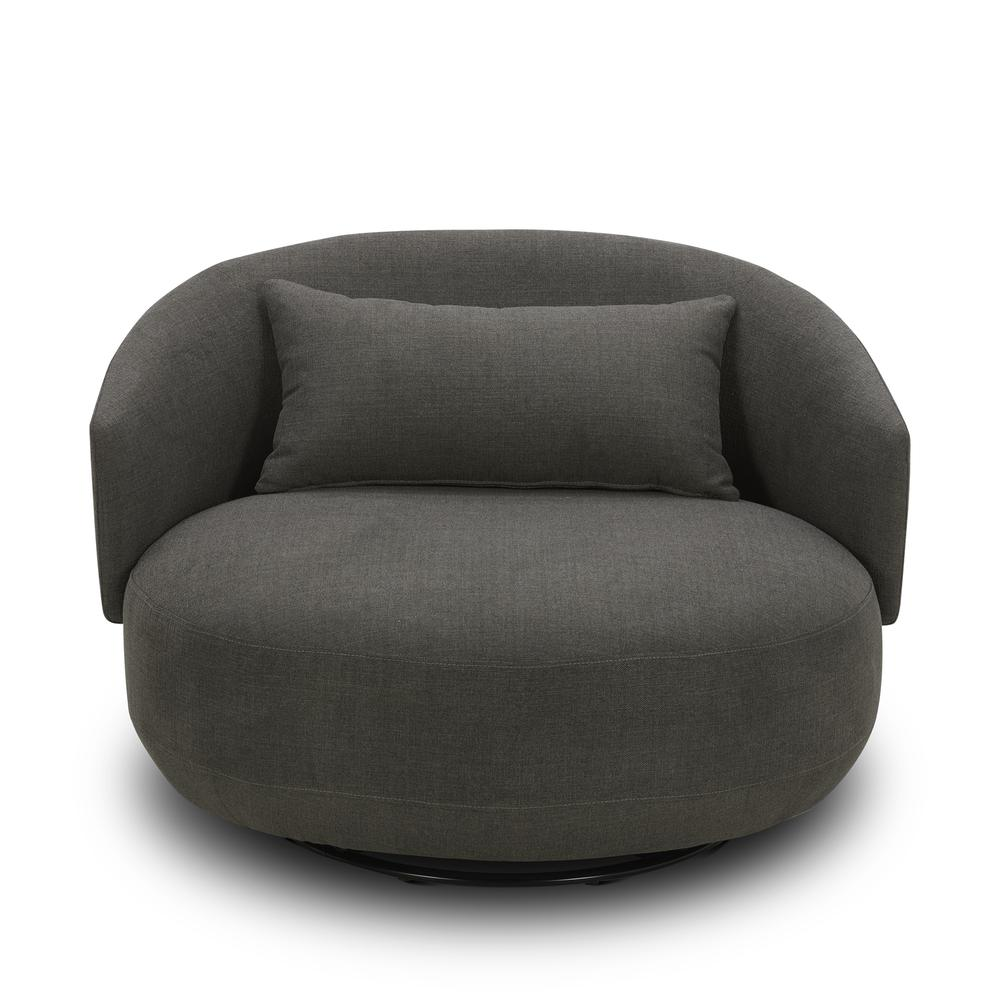 Uph Swivel Cuddler Chair - Charcoal Eclectic Multi