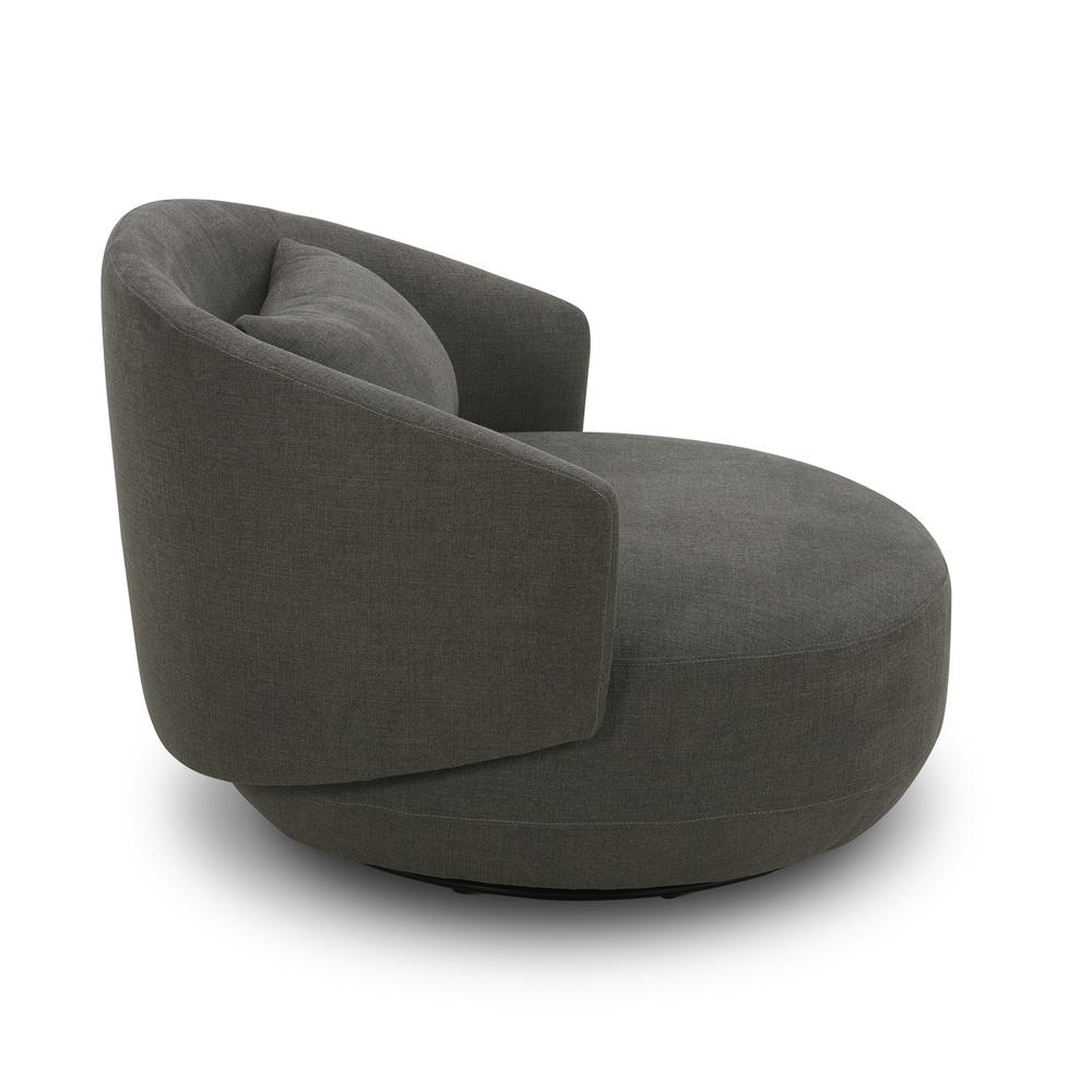 Uph Swivel Cuddler Chair - Charcoal Eclectic Multi