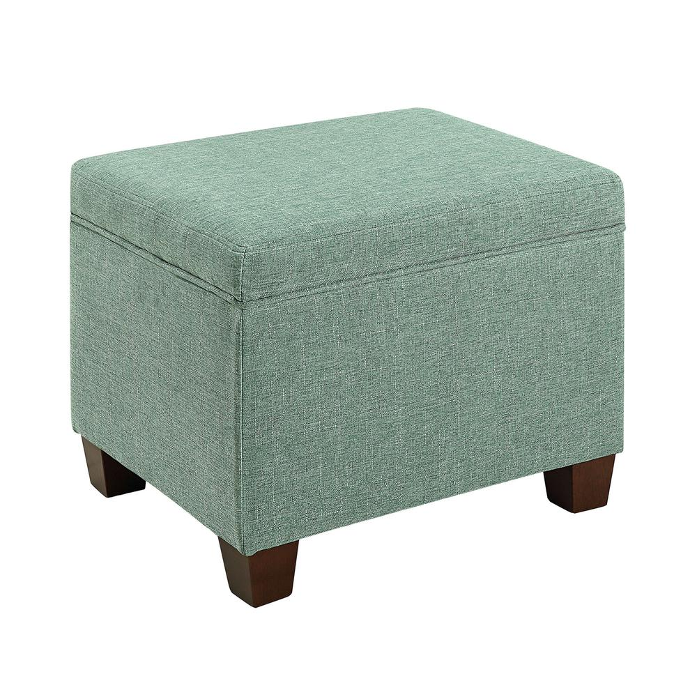 Madison Storage Ottoman, Green