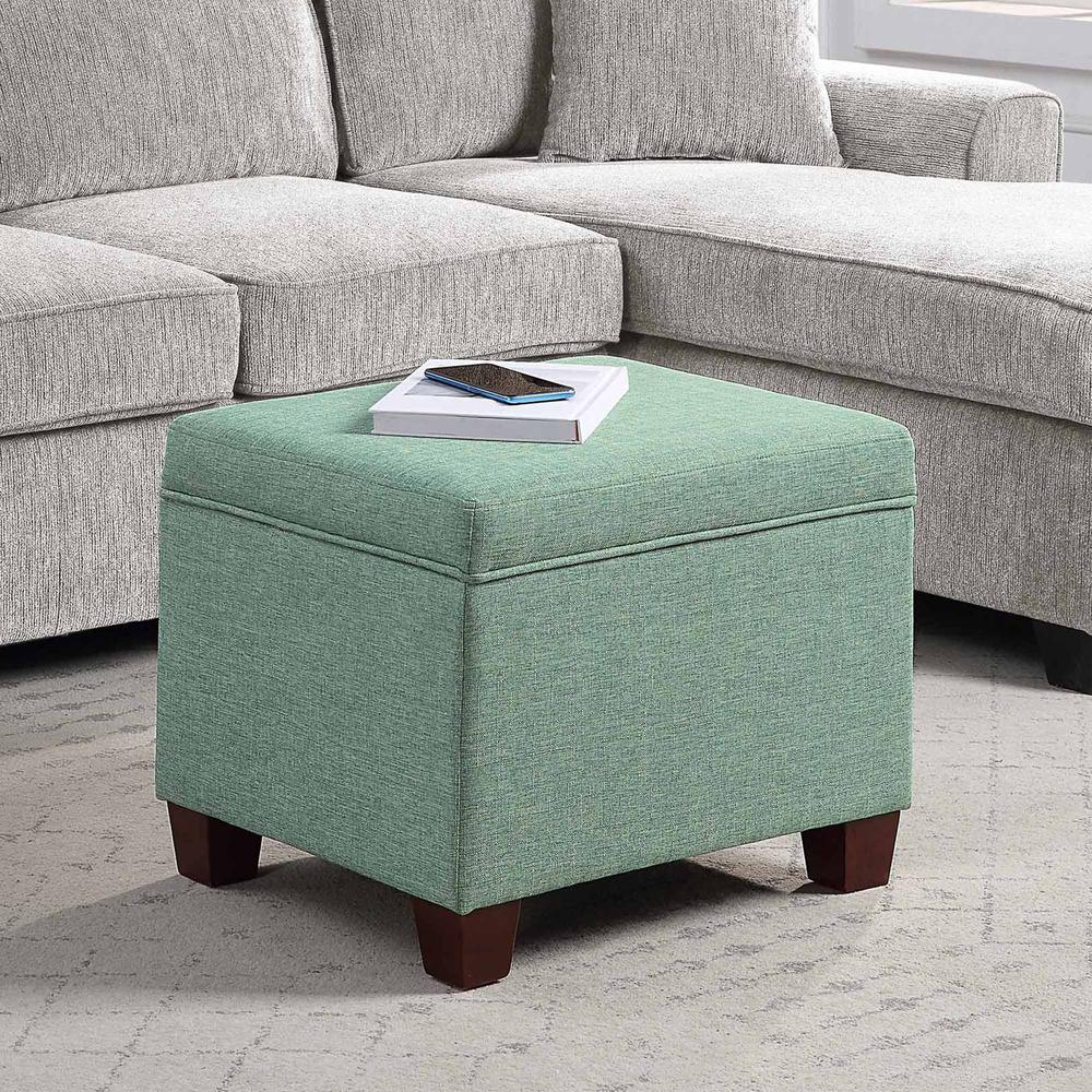 Madison Storage Ottoman, Green