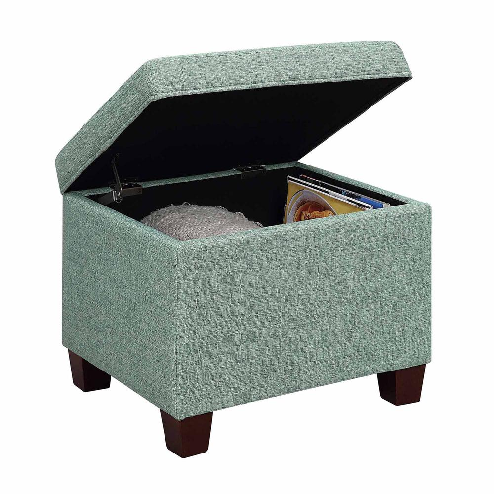 Madison Storage Ottoman, Green