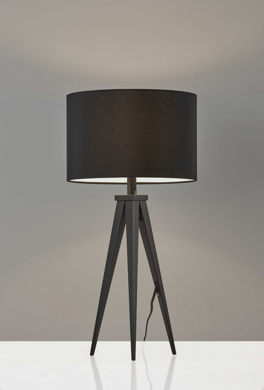 Treble Black Metal Table Lamp