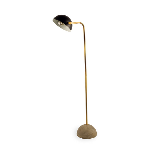 Half Moon Concrete Floor Lamp