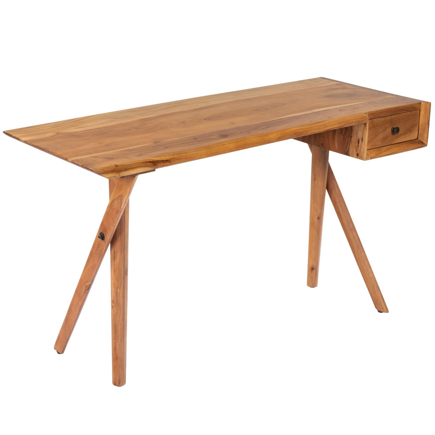 Brown Acacia Wood Writing Desk