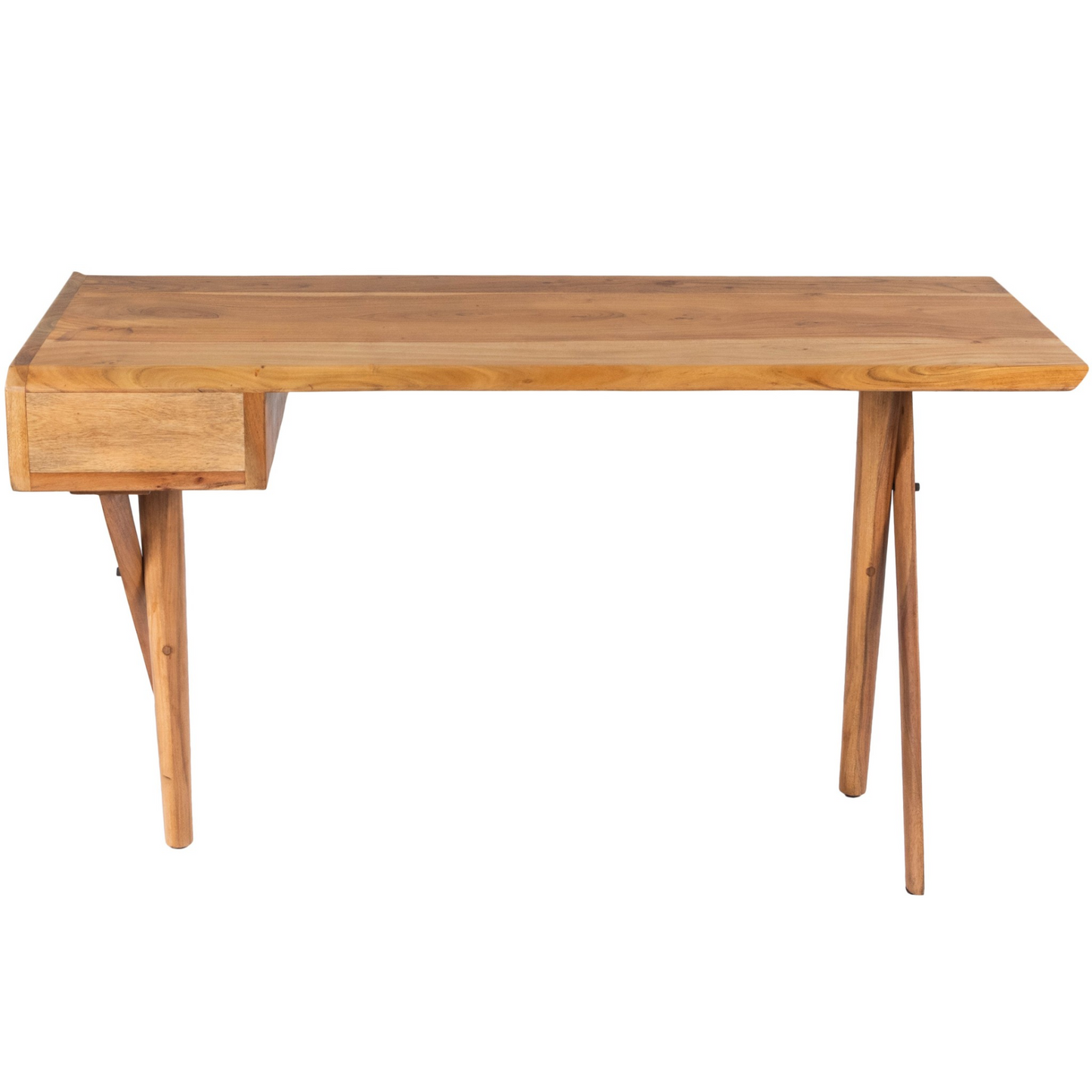 Brown Acacia Wood Writing Desk