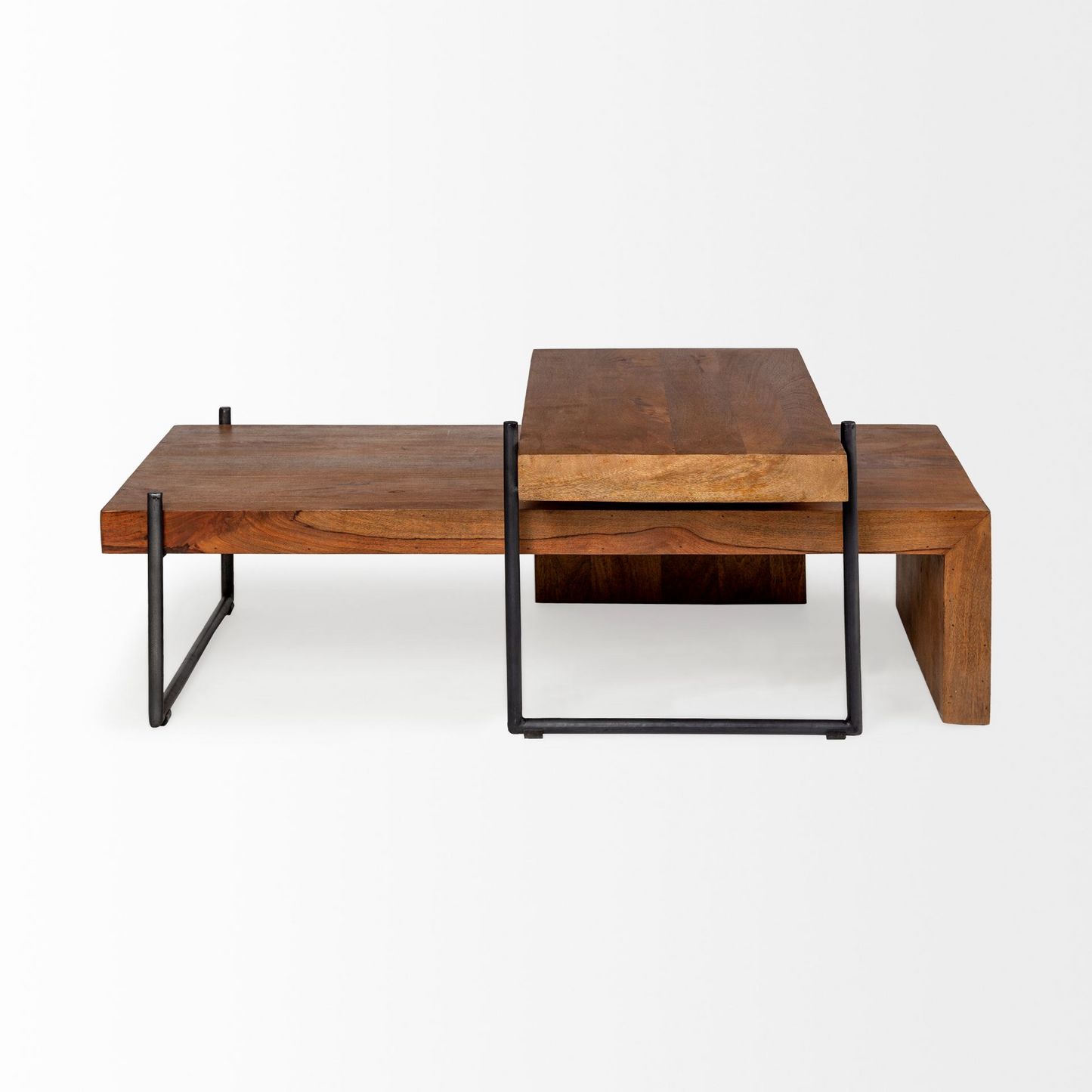 Duo Solid Wood & Metal Nesting Tables