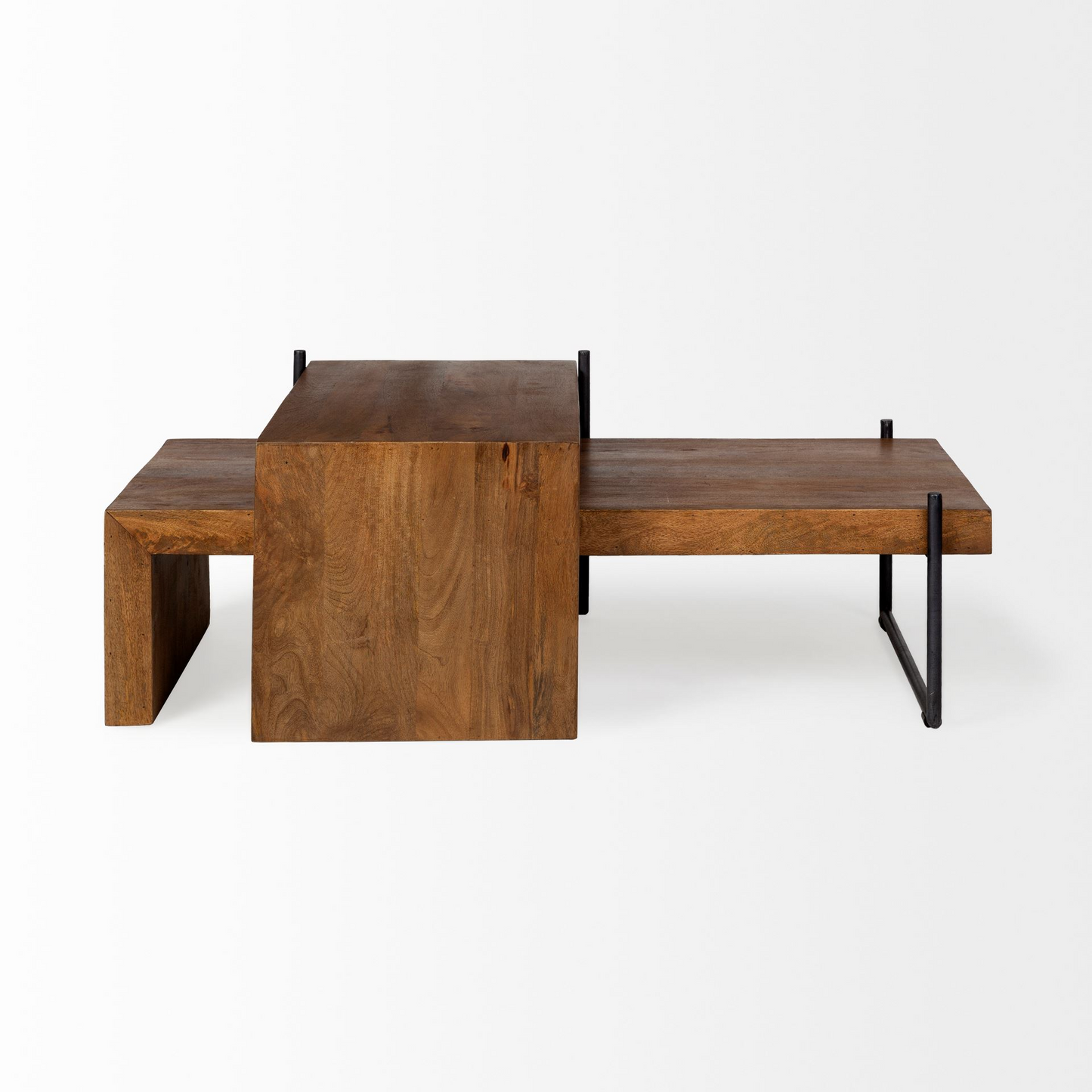 Duo Solid Wood & Metal Nesting Tables