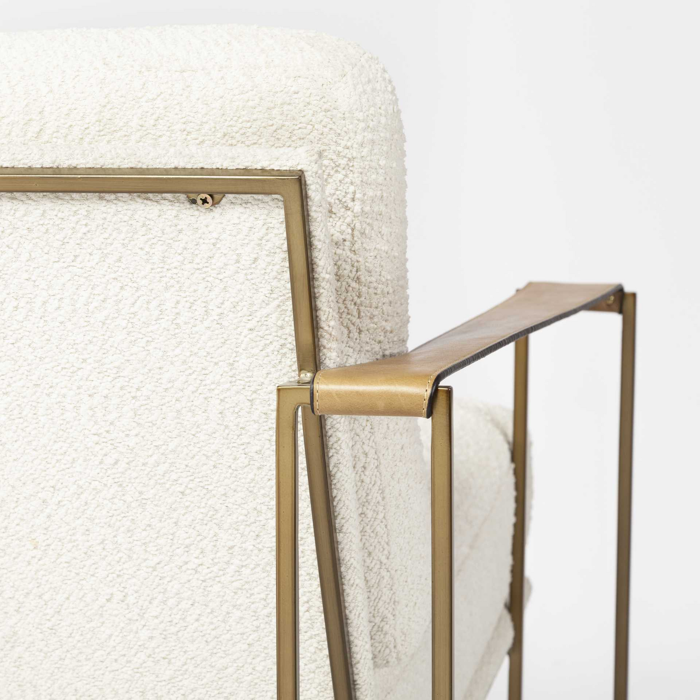 Cream Linen Arm Chair