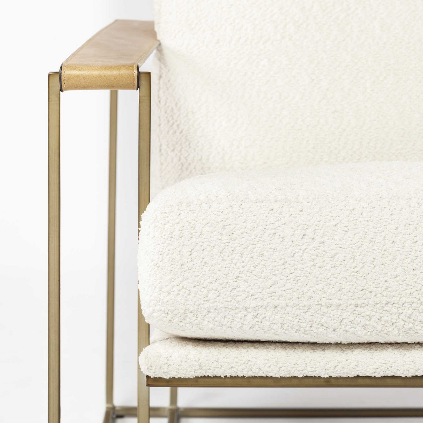 Cream Linen Arm Chair